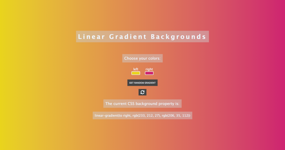 Linear Gradient Backgrounds